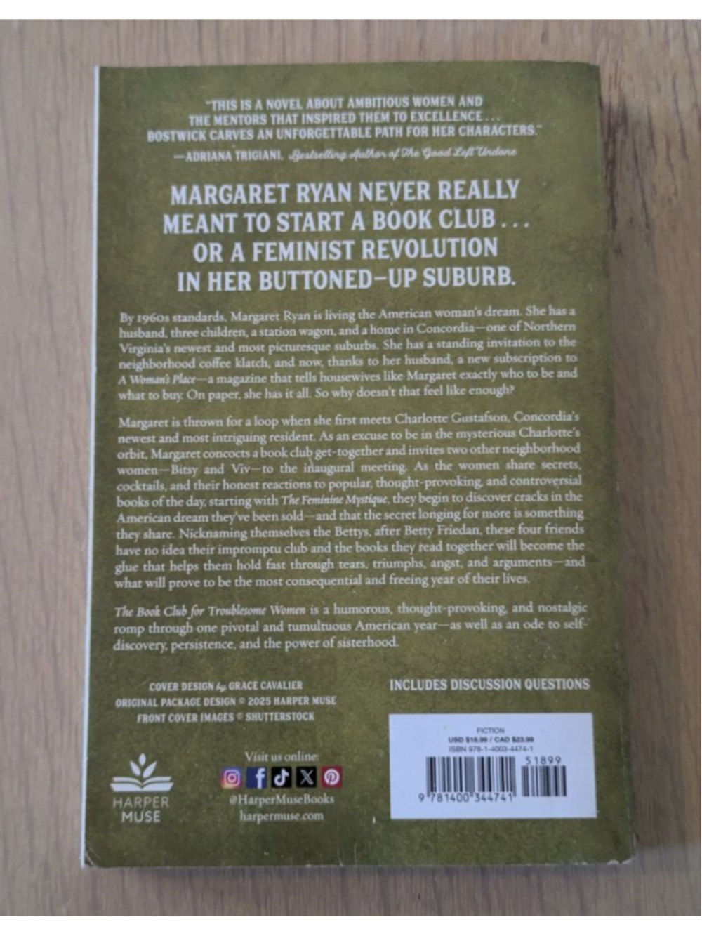 Harper Muse The Book Club for Troublesome Women Paperback Book Fiction - Picture 2 of 7
